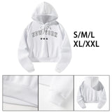 Maxbell Womens Hoodie Clothing Autumn Fashion Crop Hoodie Streetwear Hooded Pullover S