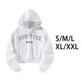 Maxbell Womens Hoodie Clothing Autumn Fashion Crop Hoodie Streetwear Hooded Pullover S