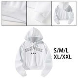 Maxbell Womens Hoodie Clothing Autumn Fashion Crop Hoodie Streetwear Hooded Pullover S