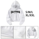 Maxbell Women's Hoodie Sweatshirt White Letter Gift Tops for Hiking Office Commuting S White