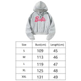 Maxbell Pullover Top Pink Letters Grey Athletic Cozy Spring Cloth Women Casual Hoodie M