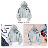 Maxbell Women Cropped Hoodie Casual Cat Graphic Stylish Streetwear Drawstring Hoodie S