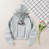 Maxbell Hooded Heart Printed Sweatshirt Pullover Tops for Travel Camping Backpacking S