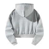 Maxbell Womens Hoodie Trendy Drop Shoulder Tops Sweatshirt for Sports Outdoor Hiking S Grey