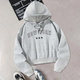 Maxbell Womens Hoodies Stylish Drawstring Pullover for Home Office Shopping Vacation XL