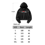 Maxbell Women Cropped Hoodie Fashion Streetwear Casual Fall Winter Hooded Sweatshirt S