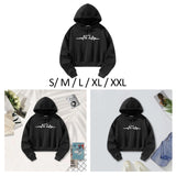 Maxbell Women Cropped Hoodie Fashion Streetwear Casual Fall Winter Hooded Sweatshirt S