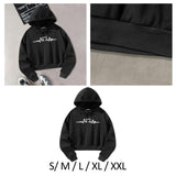 Maxbell Women Cropped Hoodie Fashion Streetwear Casual Fall Winter Hooded Sweatshirt S