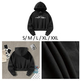 Maxbell Women Cropped Hoodie Fashion Streetwear Casual Fall Winter Hooded Sweatshirt S