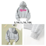 Maxbell Womens Hoodie Autumn Stylish Long Sleeve Tops for Lady Backpacking Going Out S Grey