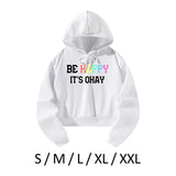 Maxbell Womens Hoodie Sweatshirt Letter Pattern Outfit Fashionable Drawstring Hoodie S