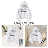 Maxbell Womens Hoodie Sweatshirt Letter Pattern Outfit Fashionable Drawstring Hoodie S