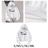 Maxbell Womens Hoodie Sweatshirt Letter Pattern Outfit Fashionable Drawstring Hoodie S