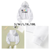 Maxbell Womens Hoodie Sweatshirt Letter Pattern Outfit Fashionable Drawstring Hoodie S