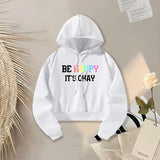 Maxbell Womens Hoodie Sweatshirt Letter Pattern Outfit Fashionable Drawstring Hoodie M