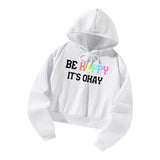 Maxbell Womens Hoodie Sweatshirt Letter Pattern Outfit Fashionable Drawstring Hoodie XXL