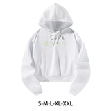 Maxbell Womens Crop Hoodie Fashion Spring Autumn Hooded Sweatshirt for Daily Workout S