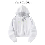 Maxbell Womens Crop Hoodie Fashion Spring Autumn Hooded Sweatshirt for Daily Workout S