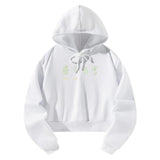 Maxbell Womens Crop Hoodie Fashion Spring Autumn Hooded Sweatshirt for Daily Workout M