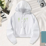 Maxbell Womens Crop Hoodie Fashion Spring Autumn Hooded Sweatshirt for Daily Workout M