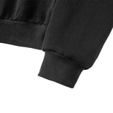 Maxbell Womens Crop Hoodie Clothing Simple Loose Fit Letter Printed Sportswear Black S