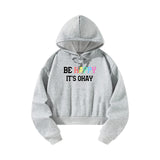 Maxbell Hooded Printed Sweatshirt Stylish Women Clothing for Shopping Camping Office L