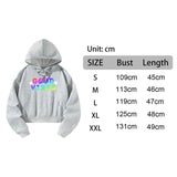 Maxbell Women Crop Top Hoodie Activewear Spring Autumn Comfortable Hooded Sweatshirt M
