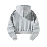 Maxbell Women Crop Top Hoodie Activewear Spring Autumn Comfortable Hooded Sweatshirt XL