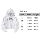Maxbell Womens Crop Top Hoodie Sweatshirt Women's Clothing for Fishing Hiking Autumn S White