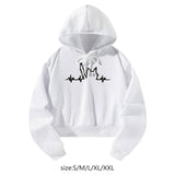 Maxbell Womens Crop Top Hoodie Sweatshirt Women's Clothing for Fishing Hiking Autumn S White