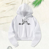 Maxbell Womens Crop Top Hoodie Sweatshirt Women's Clothing for Fishing Hiking Autumn S White