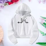 Maxbell Womens Crop Top Hoodie Sweatshirt Women's Clothing for Fishing Hiking Autumn M White