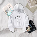 Maxbell Womens Crop Top Hoodie Sweatshirt Women's Clothing for Fishing Hiking Autumn XL White