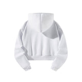 Maxbell Womens Crop Top Hoodie Sweatshirt Women's Clothing for Fishing Hiking Autumn XXL White