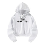 Maxbell Womens Crop Top Hoodie Sweatshirt Women's Clothing for Fishing Hiking Autumn XXL White