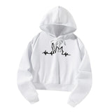 Maxbell Womens Crop Top Hoodie Sweatshirt Women's Clothing for Fishing Hiking Autumn XXL White