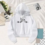 Maxbell Womens Crop Top Hoodie Sweatshirt Women's Clothing for Fishing Hiking Autumn XXL White