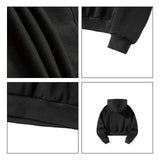 Maxbell Sweatshirt Loose Fit Clothes Fall Crop Hoodie for Female Dog Walking Camping L