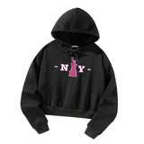 Maxbell Sweatshirt Loose Fit Clothes Fall Crop Hoodie for Female Dog Walking Camping XL