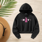 Maxbell Sweatshirt Loose Fit Clothes Fall Crop Hoodie for Female Dog Walking Camping XXL