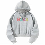 Maxbell Womens Hoodies Cute Female Drawstring Pullover for Commuting Vacation Office S