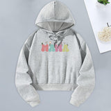 Maxbell Womens Hoodies Cute Female Drawstring Pullover for Commuting Vacation Office S