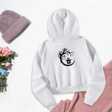 Maxbell Sweatshirt Activewear White Womens Drawstring Hoodie for Women Female Indoor L White