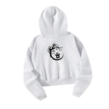 Maxbell Sweatshirt Activewear White Womens Drawstring Hoodie for Women Female Indoor XL White