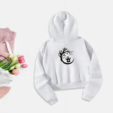 Maxbell Sweatshirt Activewear White Womens Drawstring Hoodie for Women Female Indoor XL White