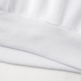 Maxbell Long Sleeve Hoodie Graphic Print Hooded Pullover for Lady Sports Travel S White