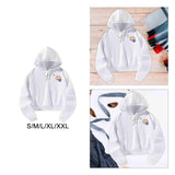 Maxbell Womens Crop Top Hoodie Sweatshirt Pullover Sweatshirt for Work Autumn Hiking S White