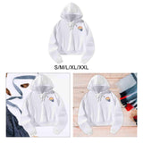 Maxbell Womens Crop Top Hoodie Sweatshirt Pullover Sweatshirt for Work Autumn Hiking S White
