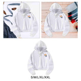 Maxbell Womens Crop Top Hoodie Sweatshirt Pullover Sweatshirt for Work Autumn Hiking S White