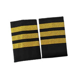 Maxbell 6xAirline Epaulets Traditional with Gold Stripes Officer Shoulder Boards three bars